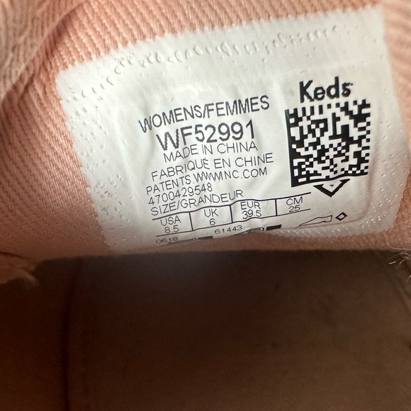 Keds X Kate Spade New York Champion Pink Rose Gold Glitter Sneakers Size 8.5 - Picture 9 of 9